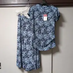 【即発送】DoCLASSE　ドゥクラッセ　セットアップ　ブルー系花柄