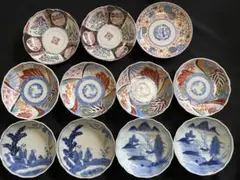 【金継ぎ用】 有田焼 伊万里 九谷焼 錦手 染付 皿各種 11客 管理A3399