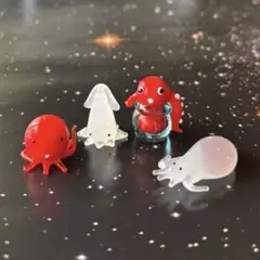 タコとイカ ガラス細工 ミニチュア ベルメゾン