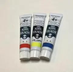 TURNER アクリルガッシュ 3色セット 緋色 濃縹 LUMI LEMON