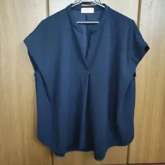 オペークドットクリップ トップス スキッパーシャツ ブラウス 夏服 秋服