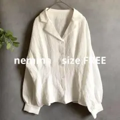 【新品未使用】nemma アンティローザ 白襟シャツ ブラウス