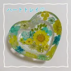 No.378⭐️固まるハーバリウム✨️ハートアクセサリートレイ