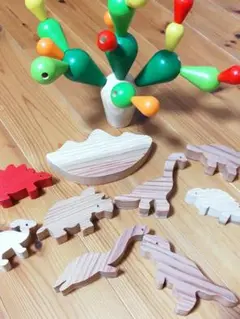 【あー様】PLANTOYS サボテンバランスゲーム おもちゃ 木製恐竜型知育玩具