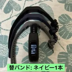 Garmin vivosmart5用替バンド s/mサイズ ネイビー1本