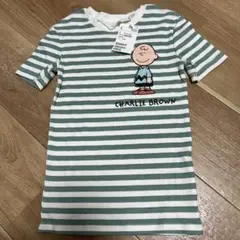 H&M チャーリーブラウン　ストライプ　Tシャツ 半袖　120 130 新品