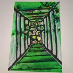 手描きアクリル画　ポストカードサイズ
