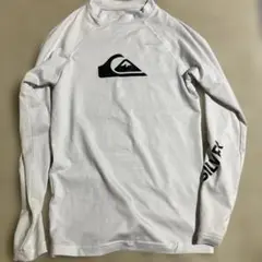 QUIKSILVER 長袖　ラッシュガード　水着　キッズ　ホワイト