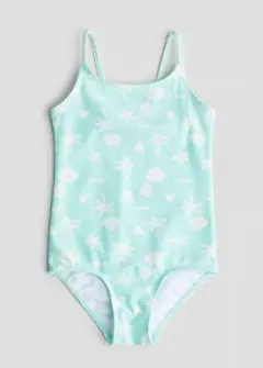 水着　110cm 貝殻　ミントグリーン　女の子　スクール水着