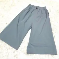RADIANT グレー ワイドパンツ　150 ウエストゴム　ポケット1