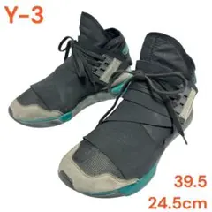 Y-3 ワイスリー　スニーカー　39.5 24.5cm ブラック　グリーン