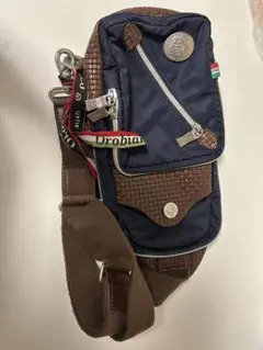 超美品　Orobianco ショルダーバッグ ネイビー　ブラウン