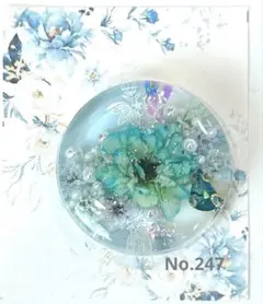 季節限定　レジンヘアゴム　ポニーフック　ドライフラワー　No.247