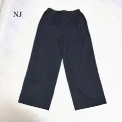 美品　NJ ワイドパンツ(L)ウエストゴム　ストレッチ　オフィスカジュアル　大人