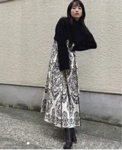DAMASK EMBROIDERY LINEN DRESS