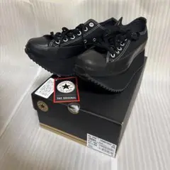コンバース　チャンキーボート　23.5 黒　converse ブラック　厚底