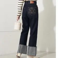 美品✨チコ　Chico ロールアップデニム　ネイビー　y2k
