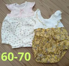 花柄ロンパース 60-70サイズ