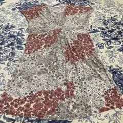 新品　EMMAJAMES 花柄　ストレッチ　ワンピース　L L