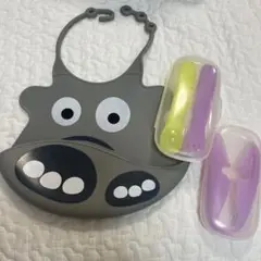 ULUBULU シリコンビブとcombiカトラリーセット・カッター　セット売り