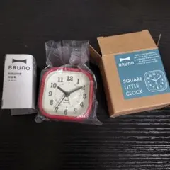 BRUNO スクエアリトルクロック レッド ブルーノ