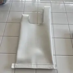 レジ袋バッグ　レザー　ホワイト