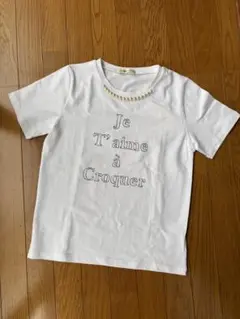 新品タグ付き　パール装飾 Tシャツ カットソー