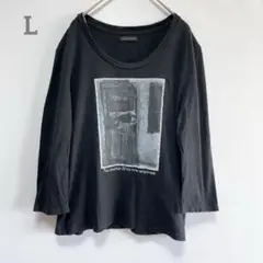 アーバンリサーチ フォトプリント 五分袖Tシャツ　薄手　小さめL ブラック