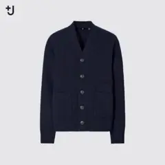 +J プレミアムラムVネックカーディガン