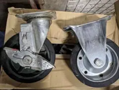 重量台車のタイヤ　ストッパー付き