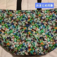⚫超ドでか⚫シーグラス柄バケツ型エコバッグ