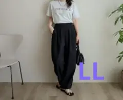 しまむら　terawear emu コクーンパンツ　LL 中黒