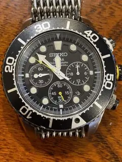 SEIKO chronograph divers 200m ブラック