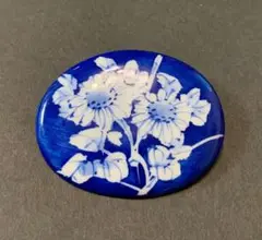 陶器　ブロッチ　花