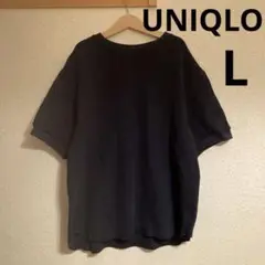 UNIQLO ネイビー　ワッフル　半袖