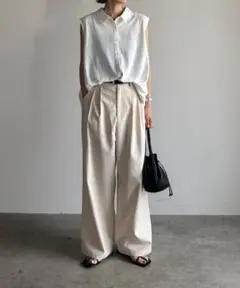 FASHIRU tuck shoulder poloT