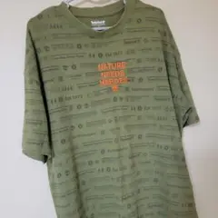 Timberland メンズTシャツ オリーブグリーン Lサイズ ティンバー