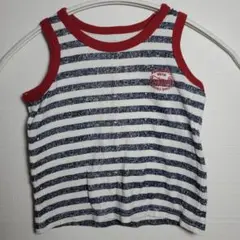 babyGap　白と紺のストライプデザインタンクトップ 　80㎝