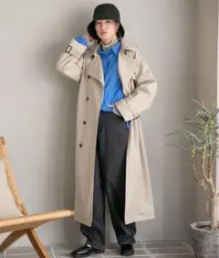 【美品】 LOWRYSFARM カルトレンチコート アイボリー ベージュ