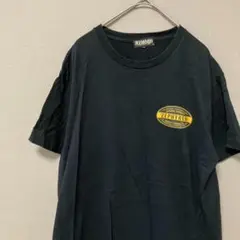 ZEPHYREN ロゴバックプリントTシャツ(M)ブラッククルーネックし