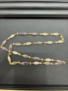 フィッシュデザイン ネックレス 紫色