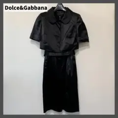 美品 ドルチェアンドガッバーナ ワンピースセットアップ シルク 黒