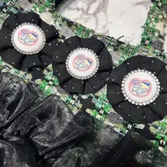 マタニティマーク　ハンドメイド　ドットキラキラ　ブラック