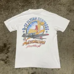 90s B-17 ピンナップガール ヴィンテージ 白 Tシャツ L
