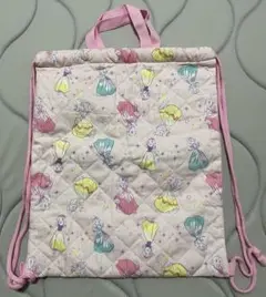 プリンセス柄キルティングナップザック