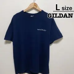 USA古着　GILDAN　Tシャツ　L　ネイビー　サムスン　ギャラクシー　企業