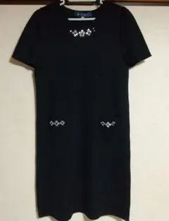 エムズグレイシー ニットワンピース 半袖 スパンコール