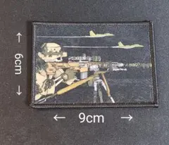 スカルスナイパー戦術ミリタリーワッペン/パッチ 9cm x 6cm