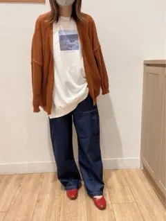 studio CLIP 12G リネンタッチトッパーカーディガン