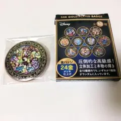 ディズニー 金バッジ 24金 缶バッジ ミッキー＆フレンズ